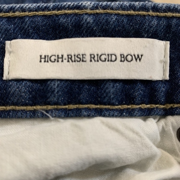 Banana Republic High-Rise Rigid Bow Jeans women's 27 Barrel Jeans Medium Wash - Picture 12 of 15